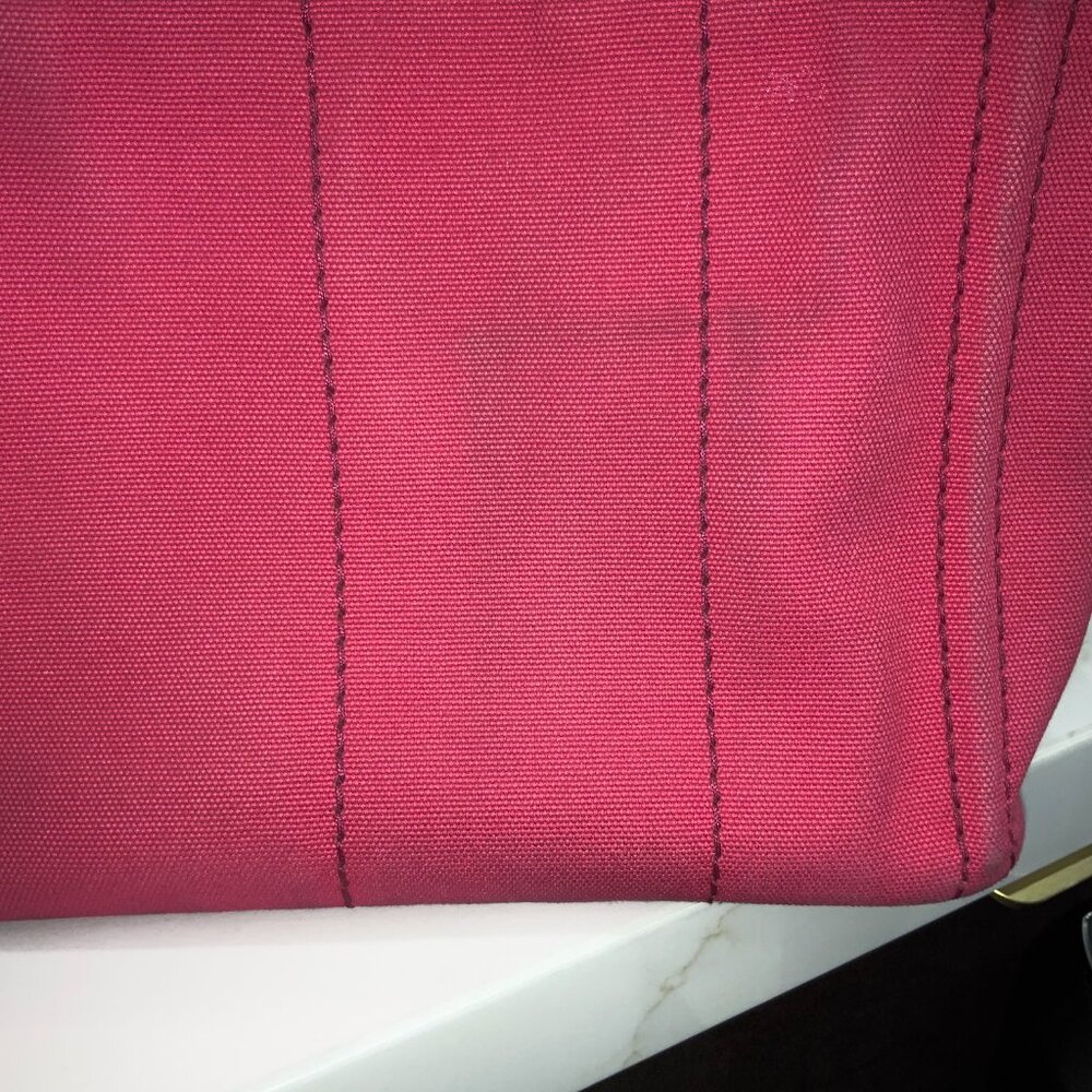 Authentic Pink Prada Canapa Small Logo Tote Bag - Picture 11 of 12